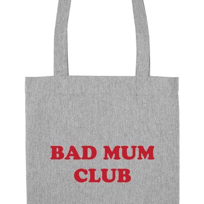 Tote Bag - Bad Mum Club - Gris - Terciopelo rojo
