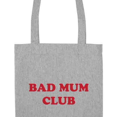 Tote Bag - Bad Mum Club - Gris - Velours Rouge