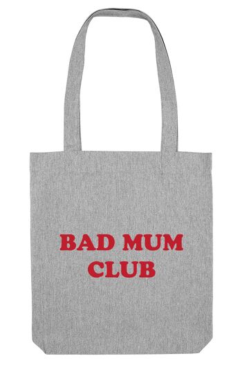 Tote Bag - Bad Mum Club - Gris - Velours Rouge