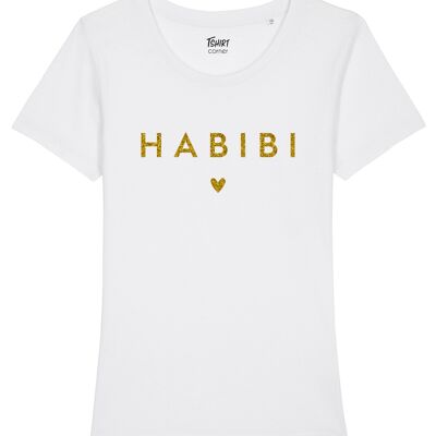 T-Shirt Donna - Habibi - Bianco - Glitter