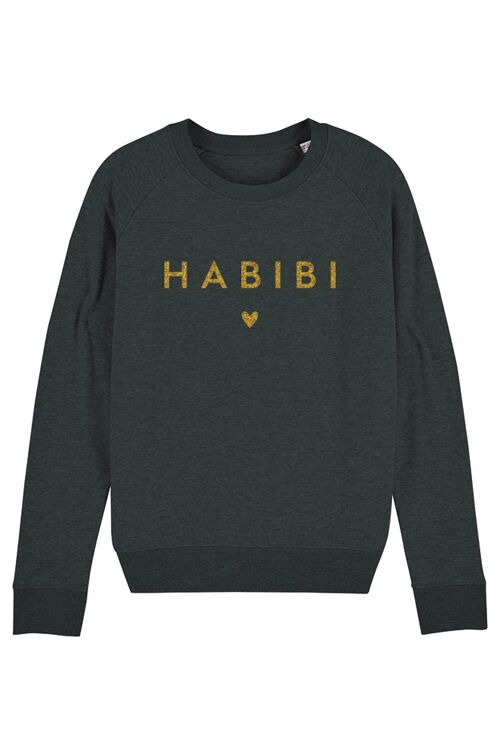 Sweat Femme - Habibi - Noir chiné - Glitter