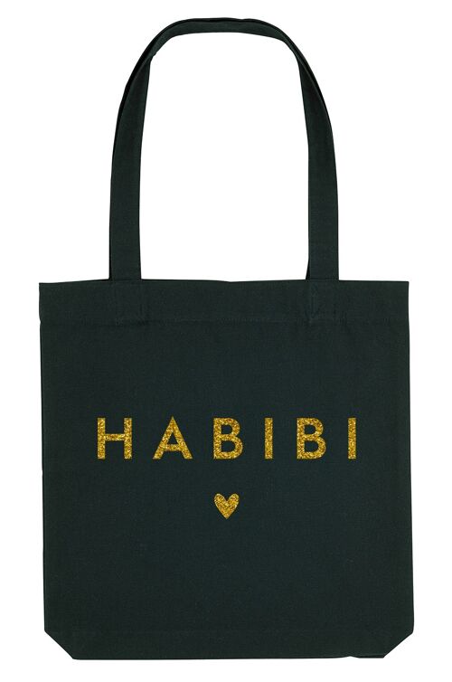Tote Bag - Habibi - Noir Chiné - Glitter