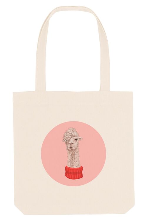 Tote Bag - Lama Rose - Ecru