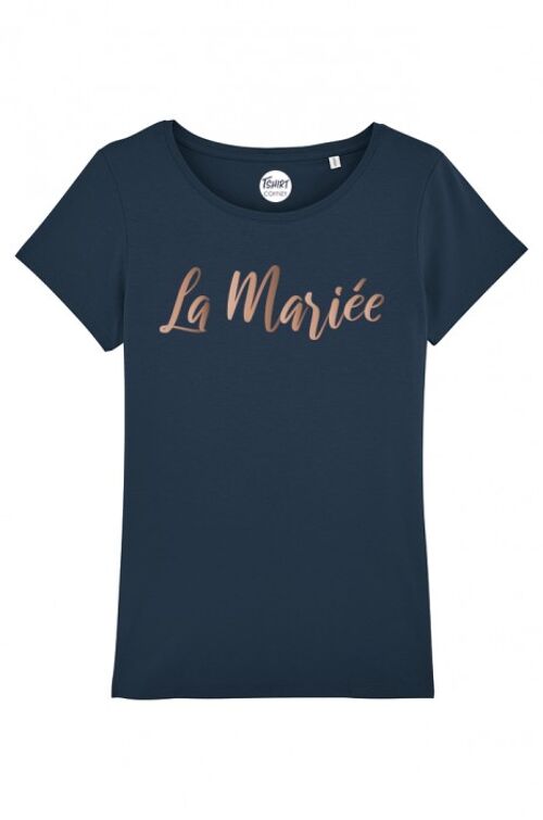 T-Shirt Femme - La Mariée - Navy - Or Rose