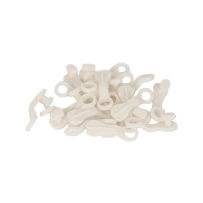 Crochets de rideau coulissants en plastique - Blanc - Paquet de 40 - Par Ashley