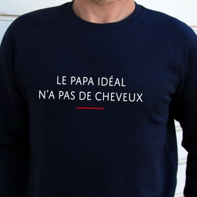 Sudadera para hombre - Ideal Dad Has No Hair - Azul marino