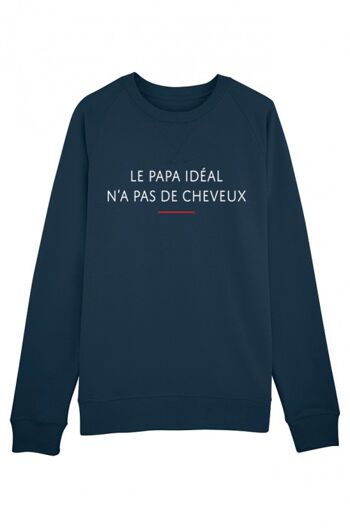 Sweat Homme - Papa idéal n'a pas de cheveux - Navy 2