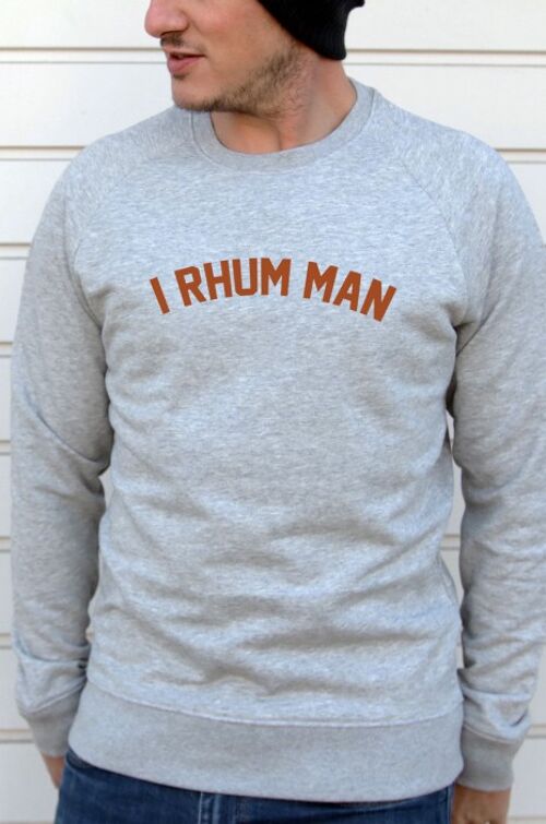 Sweat Homme - I Rhum Man - Gris