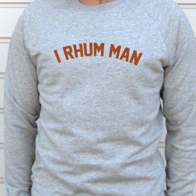 Men's Sweatshirt - I Rhum Man - Gray