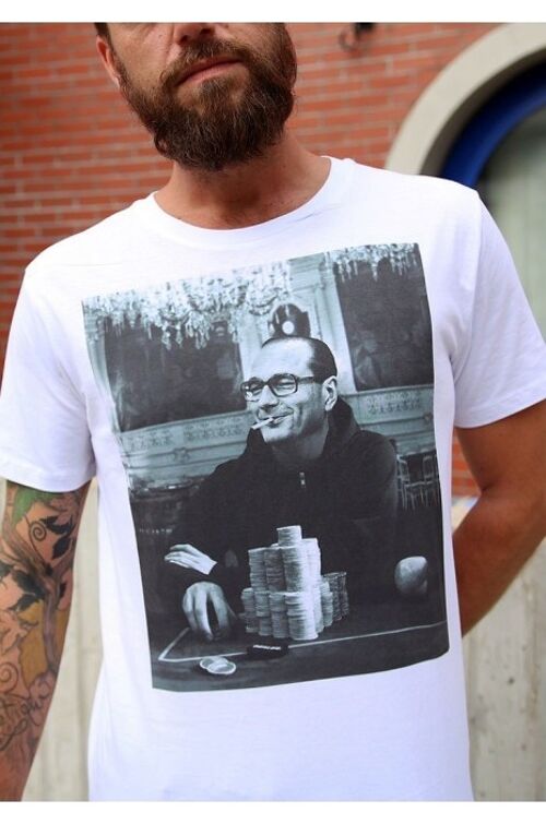 Tshirt Homme - Gambling Chirac - Blanc