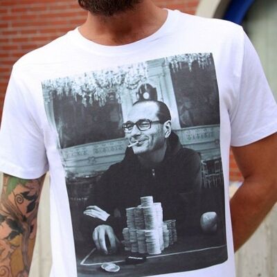 Camiseta de hombre - Gambling Chirac - Blanca