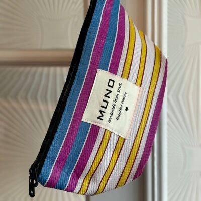 Bolsa de Nylon Reciclado con Correa Azul - Malva