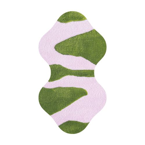 Tapis Magma medium / Parme et vert