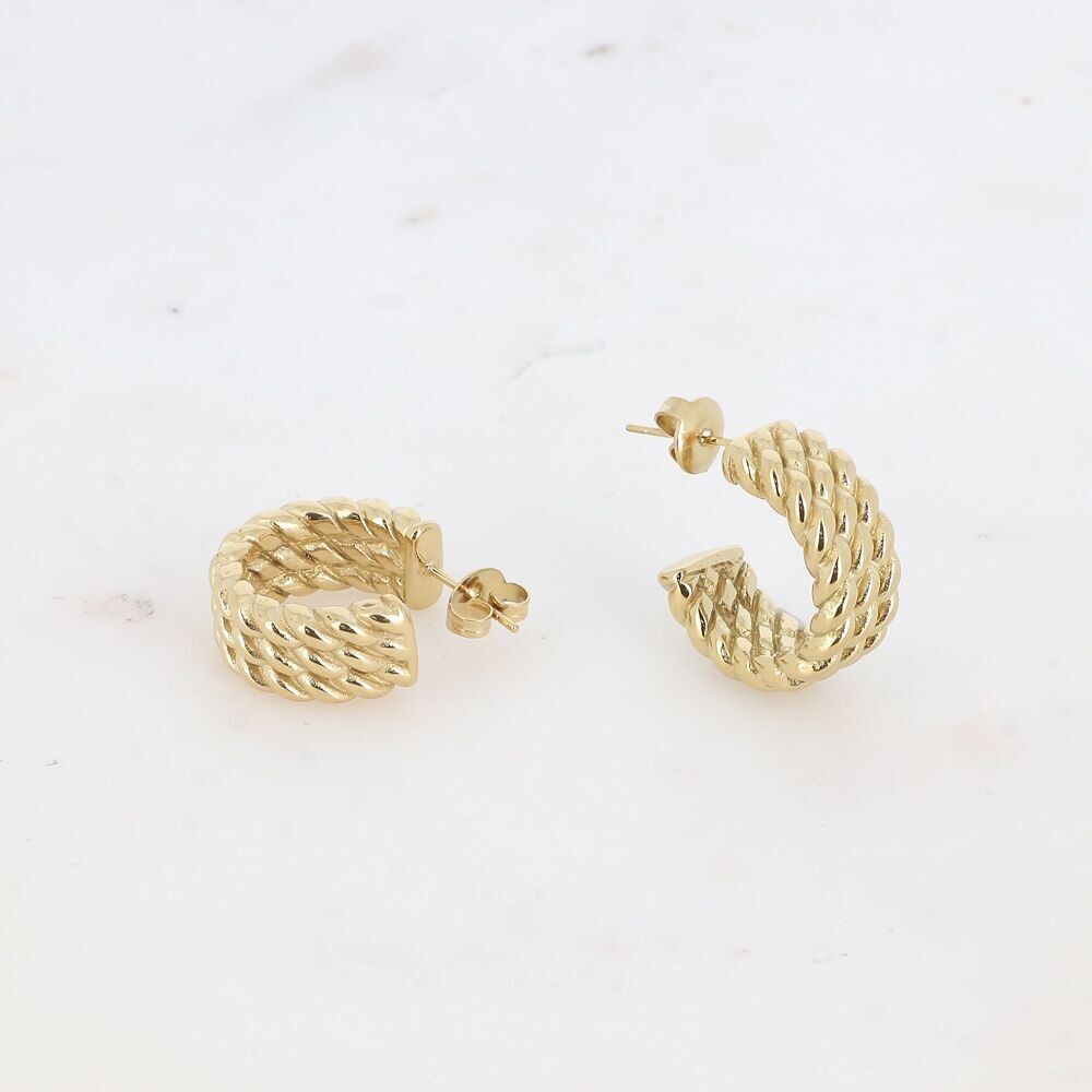 Creolen – 3 gedrehte Linien 21 mm