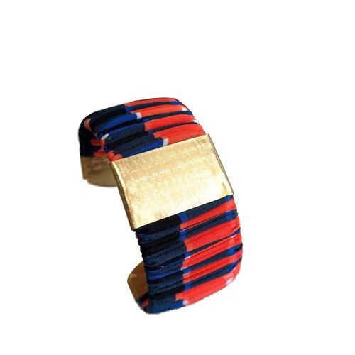 Manchette Twiggy orange et bleue L