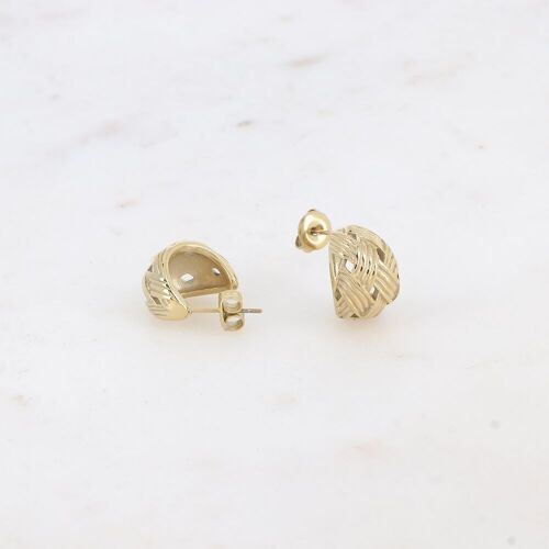 Mini créoles - effet osier tressé