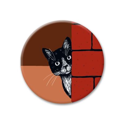 Mattoncino gatto magnetico rotondo