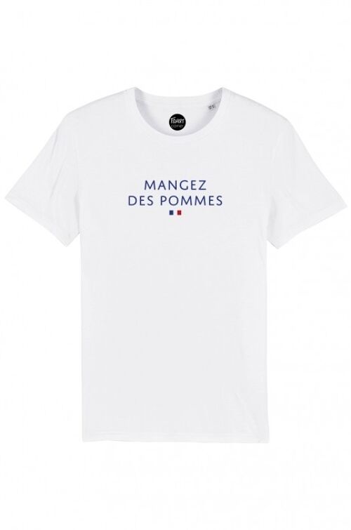 Tshirt Homme - Mangez des pommes - Blanc