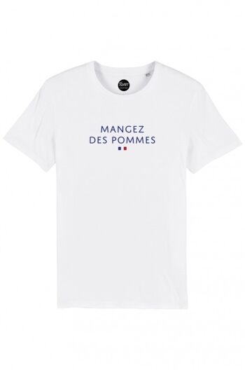 Tshirt Homme - Mangez des pommes - Blanc