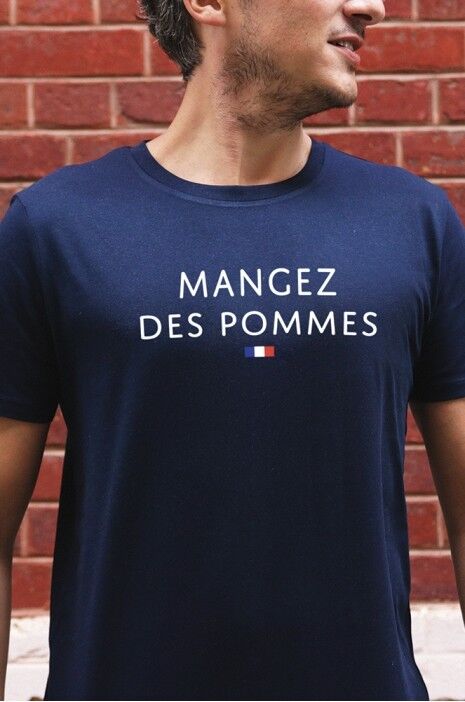 Maglietta da uomo - Eat Apples - Navy