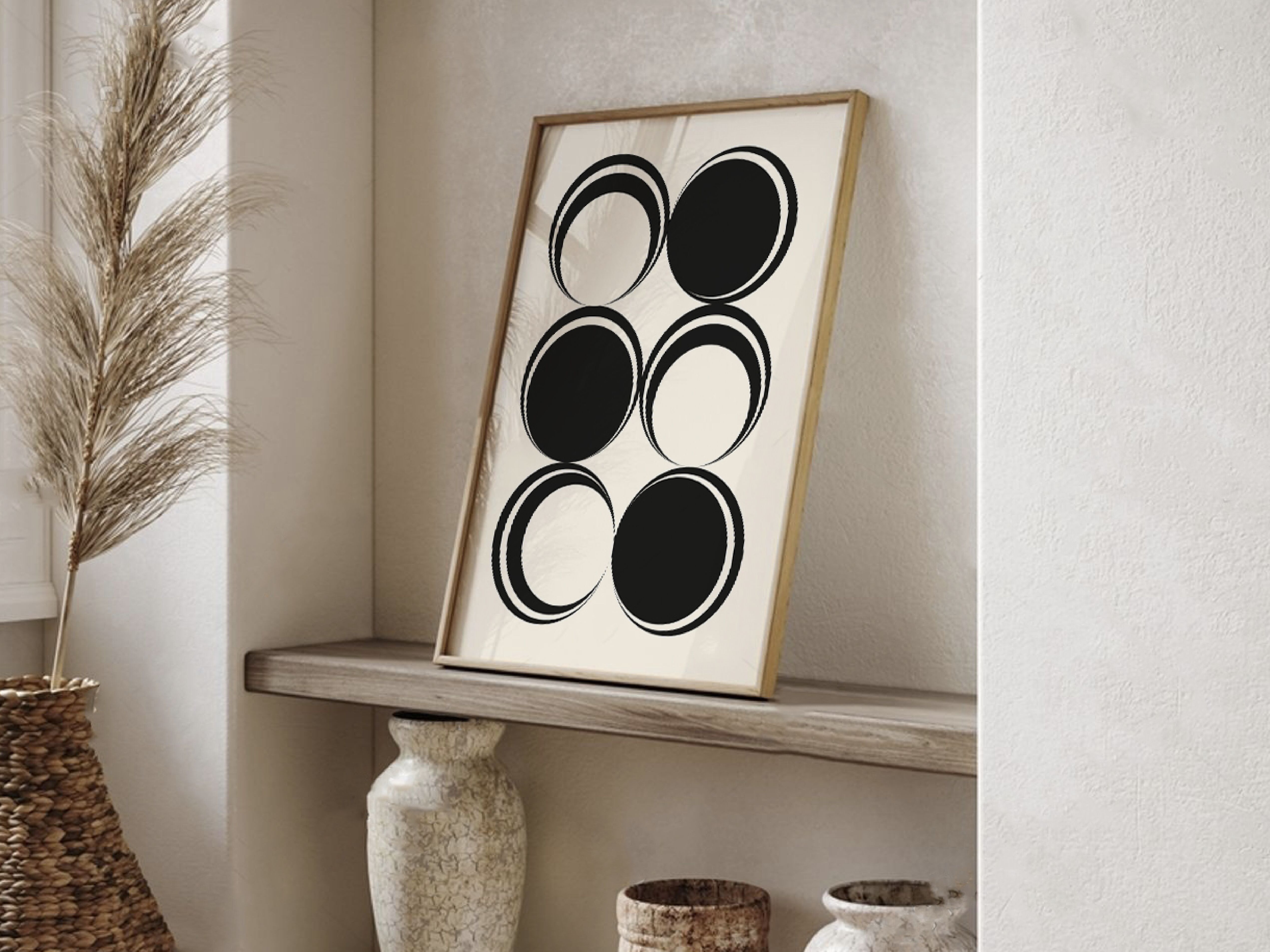 Bubbles Poster - Minimalistische Schwarz-Weiß-Dekoration