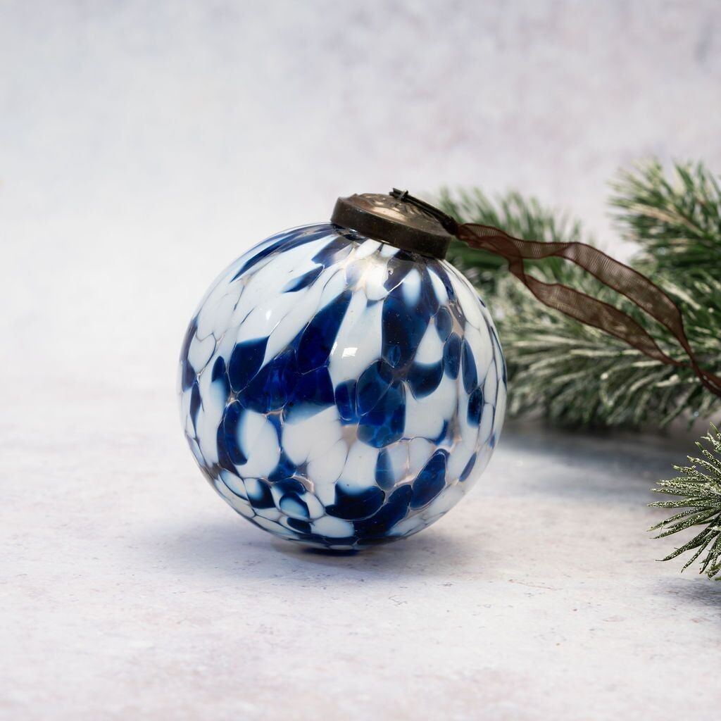 Pallina di Natale Cheena blu da 3"