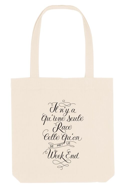 Tote Bag - Une seule race - Ecru