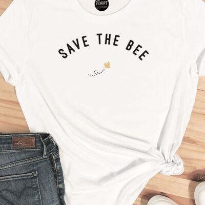 Damen T-Shirt - Rette die Biene - Weiß
