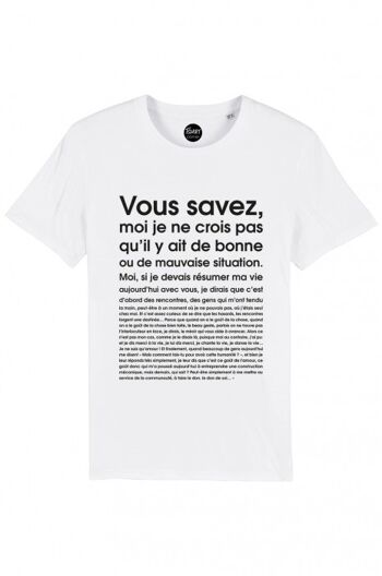 T-Shirt Homme - Vous savez je pense - Blanc