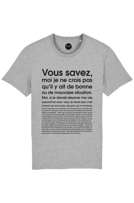 Maglietta da uomo - Sai che penso - Grigia