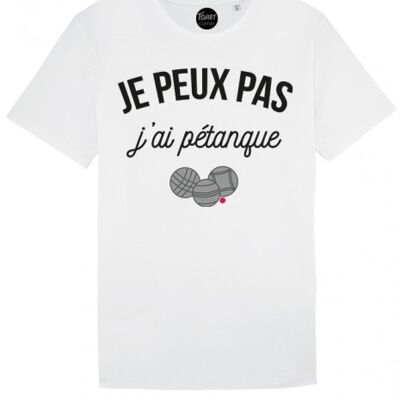 Herren T-Shirt - Ich kann nicht, ich habe Pétanque - Weiß