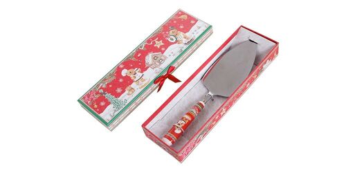 Triangular stainless steel serving spatula in box LM-849D