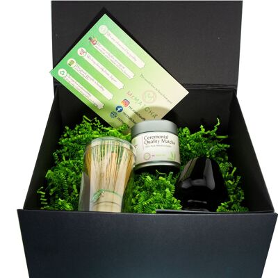 Zeremonielles Matcha Starter Set – comprenant Schneebesen et Schneebesenhalter – Coffret cadeau
