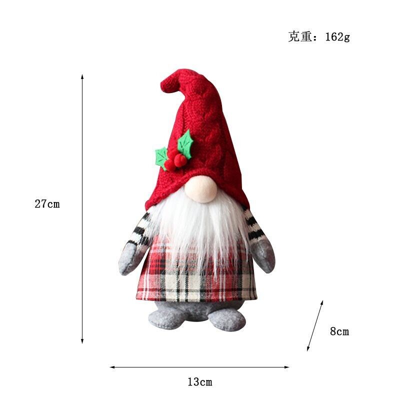 Figura decorativa navideña Gnomo Papá Noel Dimensiones: 13x8x27cm SD-545A