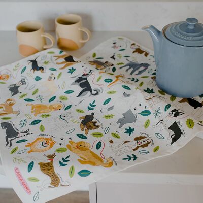 Paño de Cocina Perros Algodón Orgánico