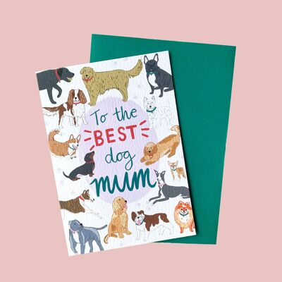 Tarjeta para la mejor mamá de perro