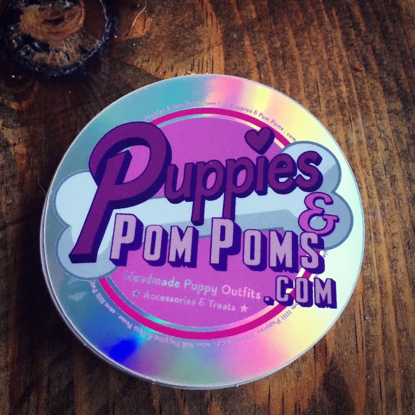 Puppies & Pom Pom Sticker