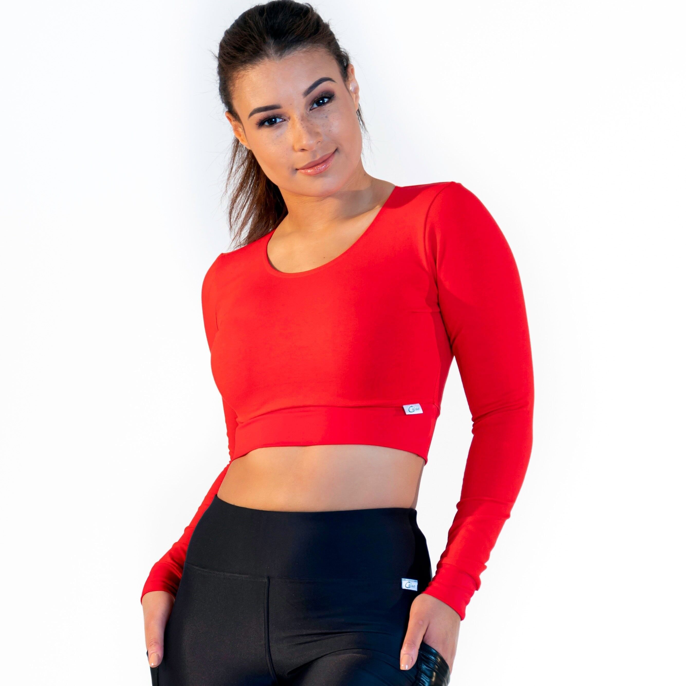crop top rosso