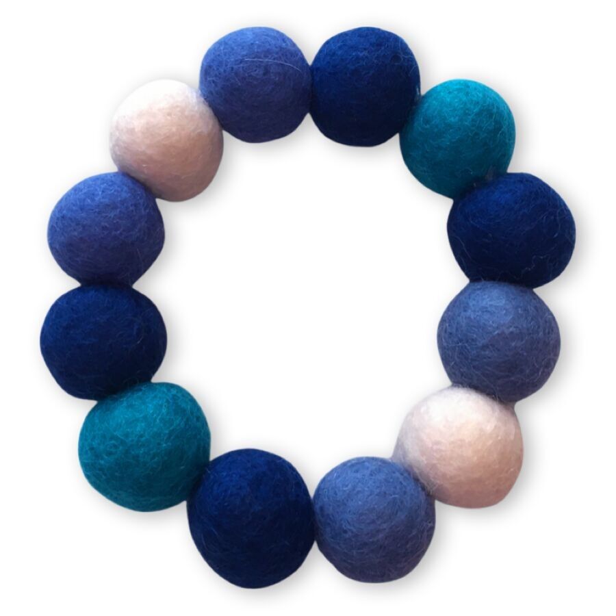 Bracciale Pom Pom - Blues
