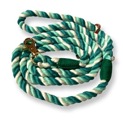 Laisse de corde de canne en bonbon vert menthe poivrée