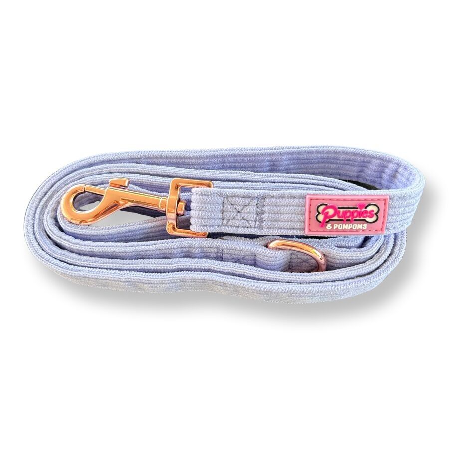 Guinzaglio per cani: velluto a coste blu lavanda Luxe