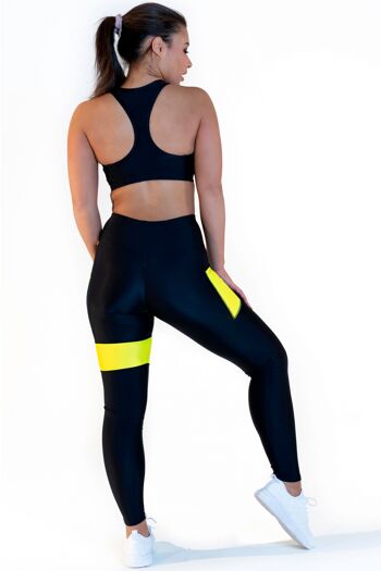 legging taille haute jaune fluo 5