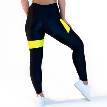 legging taille haute jaune fluo 14