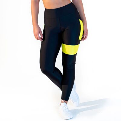 leggings high waist neon yellow
