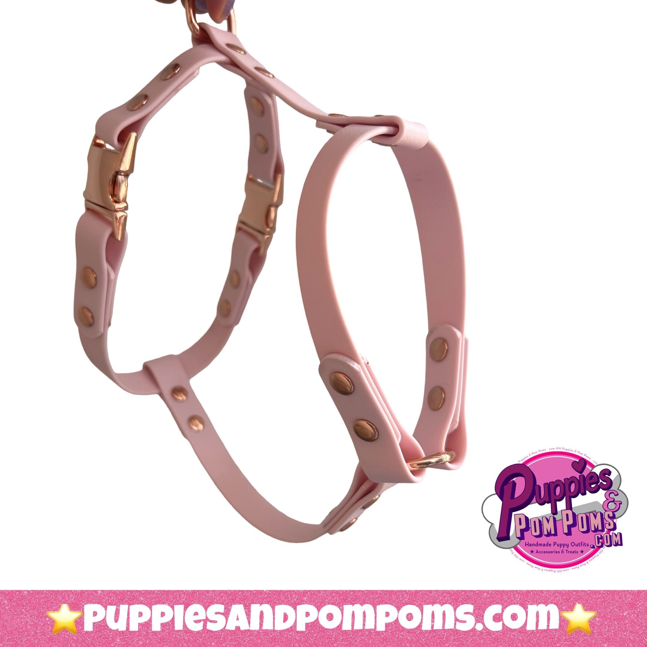 Handgefertigtes, maßgeschneidertes Biothane-Hundegeschirr – veganes Leder / wasserdichtes Biothane