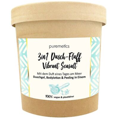 3-in-1 shower fluff with sea salt peeling "Vibrant Seasalt"