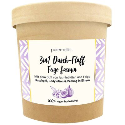 3-in-1 shower fluff with sea salt peeling "Fig Jasmine"