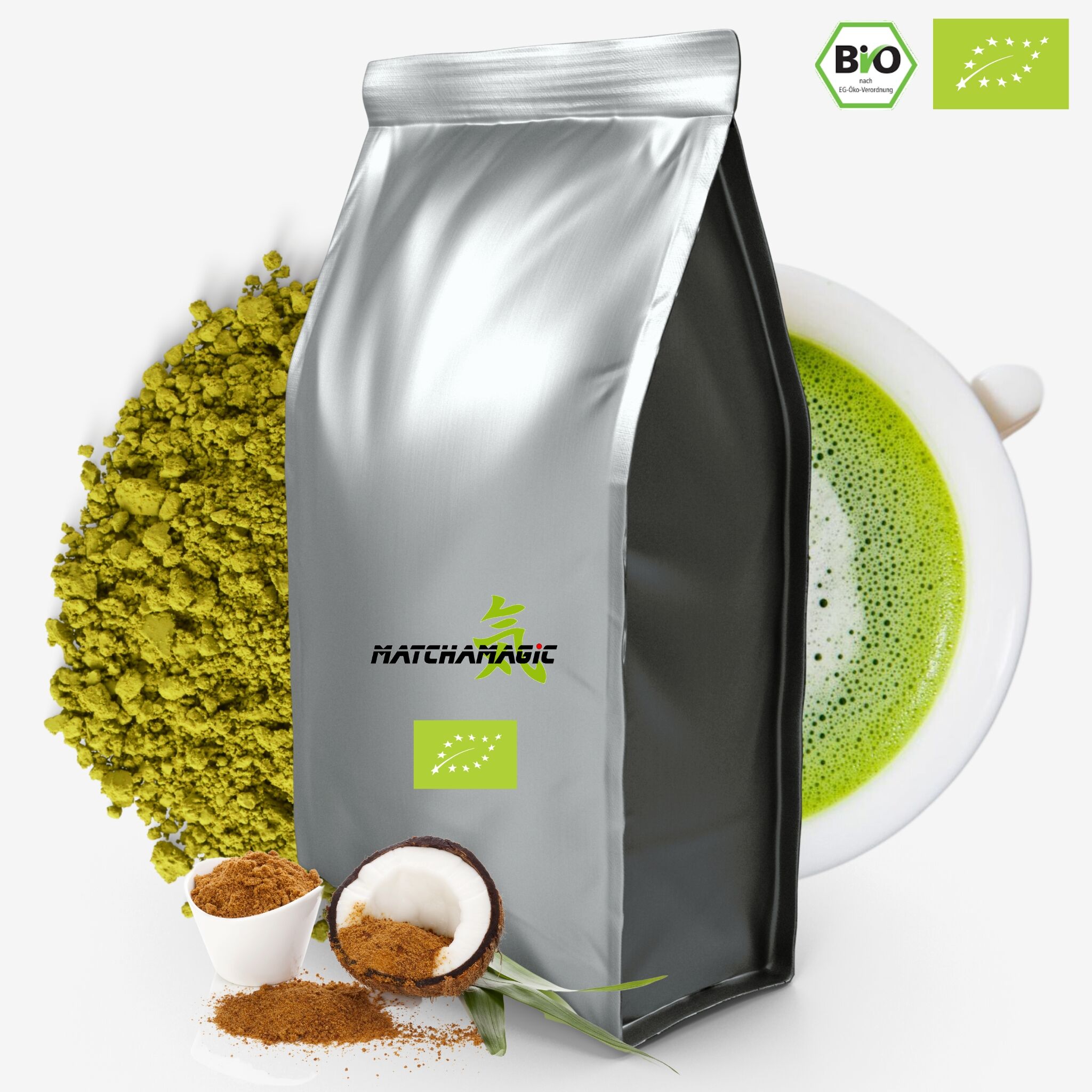 Mix for Matcha Latte & Coconut Sugar - Bulk 1kg