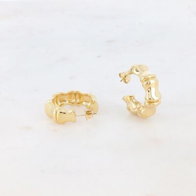 Pendientes aro - aro efecto ondulado 3 cm