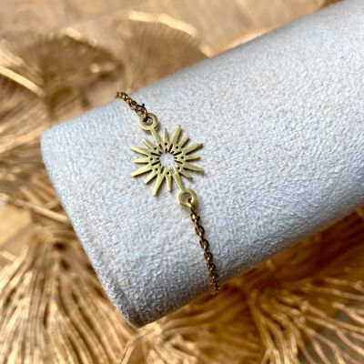 Bracelet doré SUN - Connecteur soleil